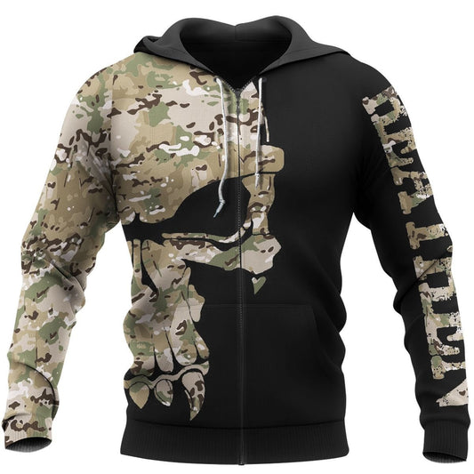 Camo Skull Valknut Heathen Viking Hoodie