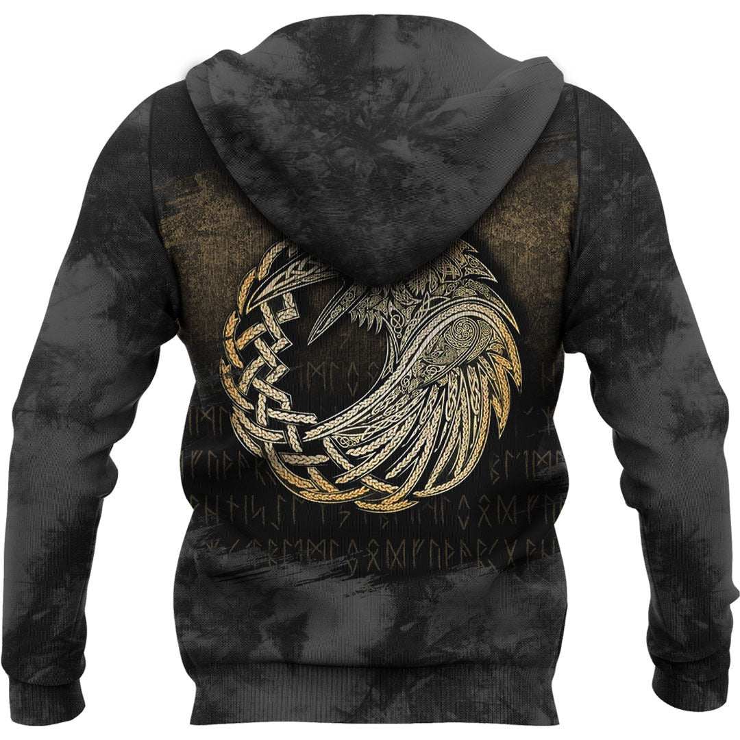 Raven Gold Viking Hoodie