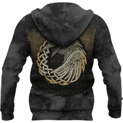 Raven Gold Viking Hoodie