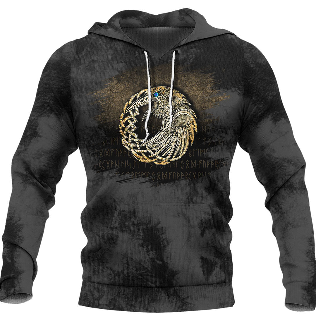 Raven Gold Viking Hoodie