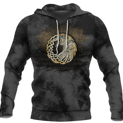 Raven Gold Viking Hoodie