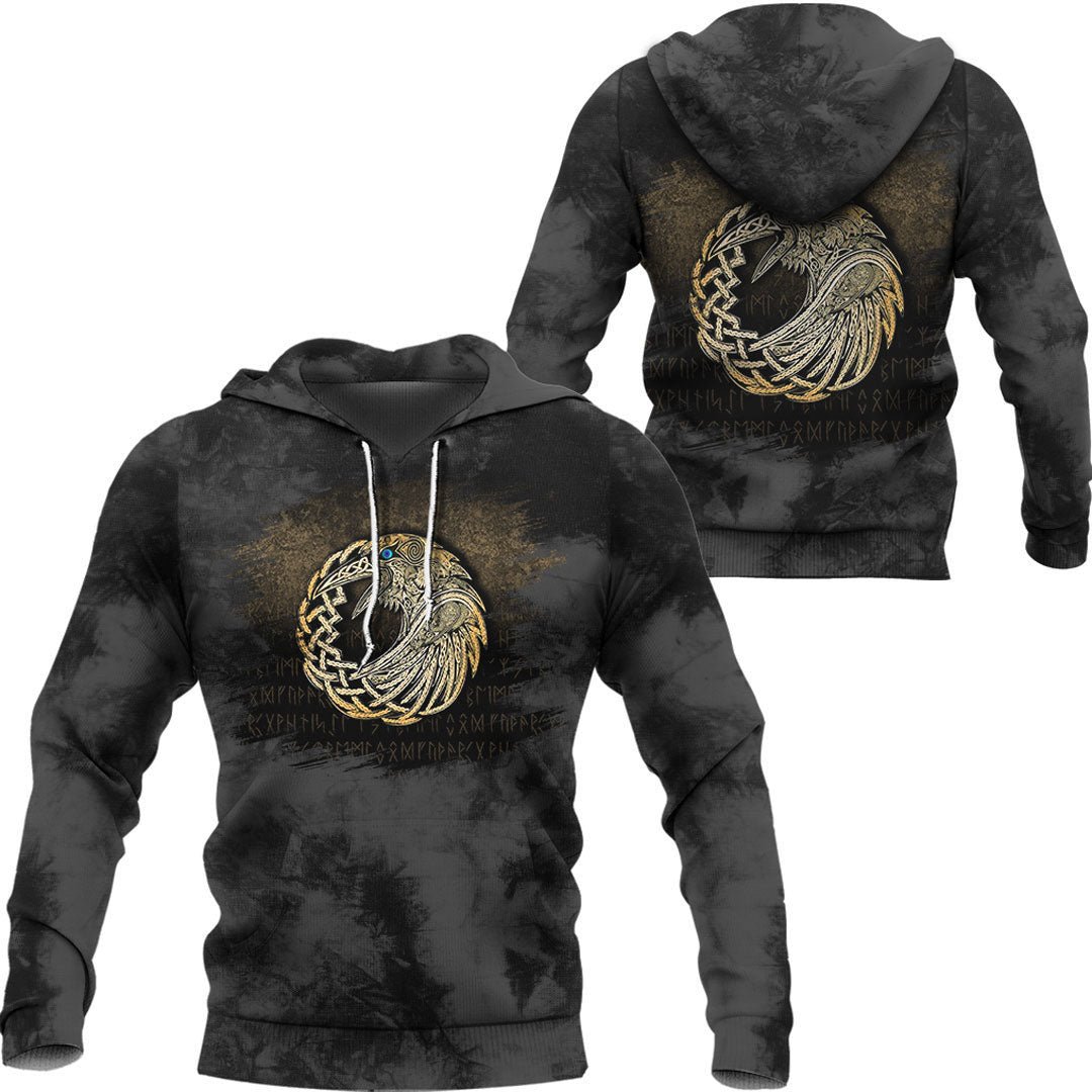 Raven Gold Viking Hoodie