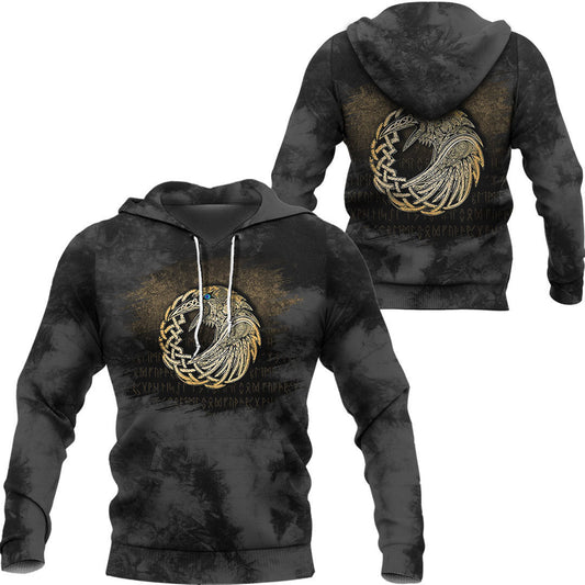 Raven Gold Viking Hoodie
