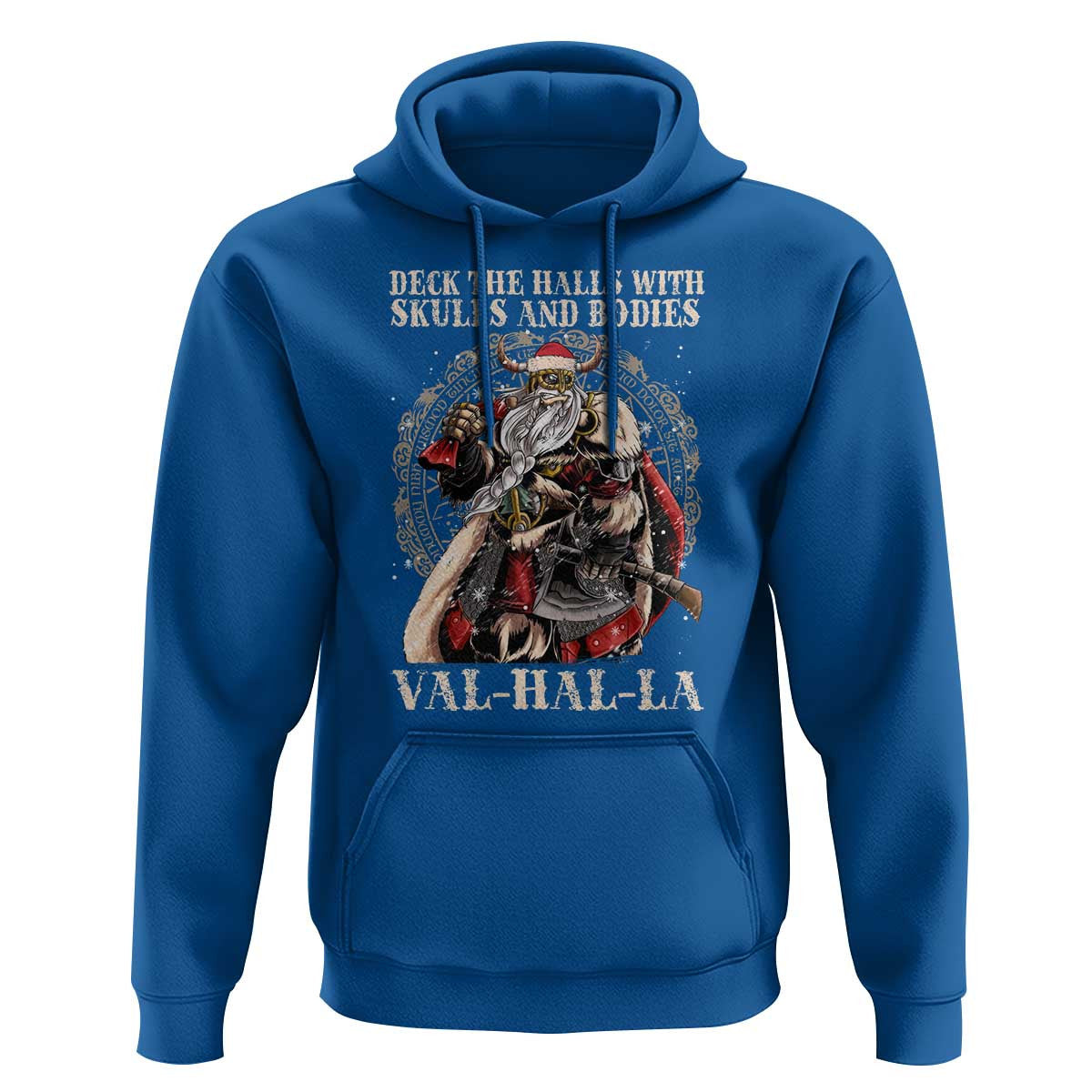 Viking Christmas Deck The Halls With Skulls And Bodies Valhalla Viking Hoodie Cotton