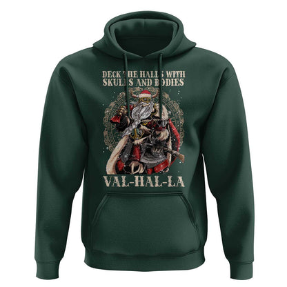 Viking Christmas Deck The Halls With Skulls And Bodies Valhalla Viking Hoodie Cotton