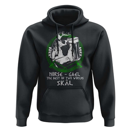 Funny Norse Gael The Best Of Two Worlds Skal Irish Viking Beer Viking Hoodie Cotton