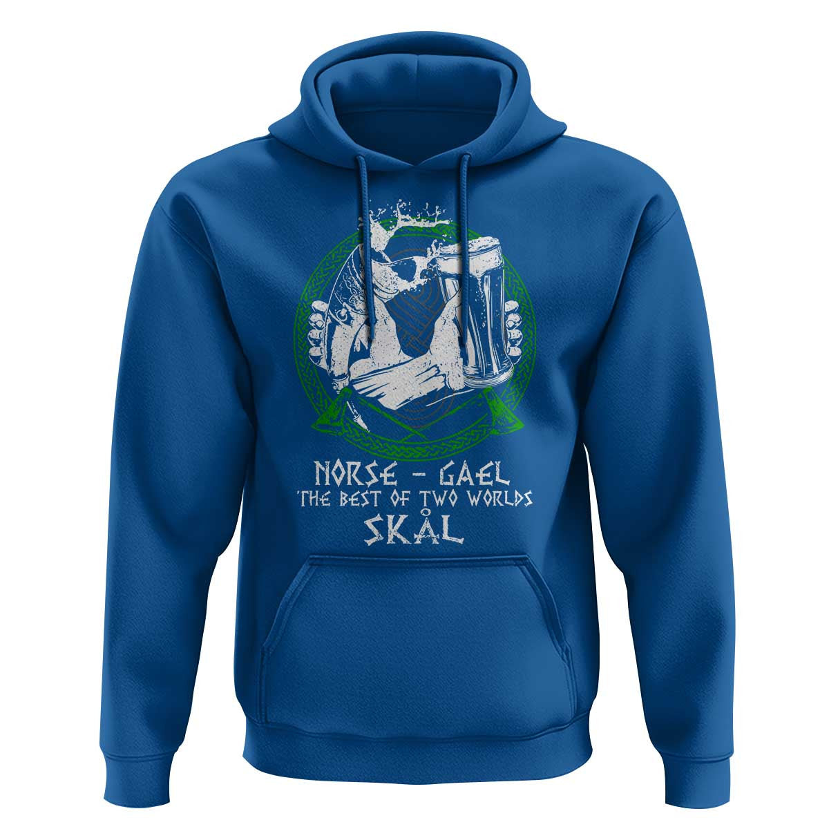 Funny Norse Gael The Best Of Two Worlds Skal Irish Viking Beer Viking Hoodie Cotton