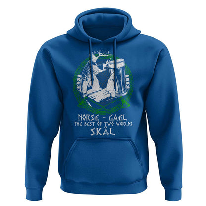 Funny Norse Gael The Best Of Two Worlds Skal Irish Viking Beer Viking Hoodie Cotton