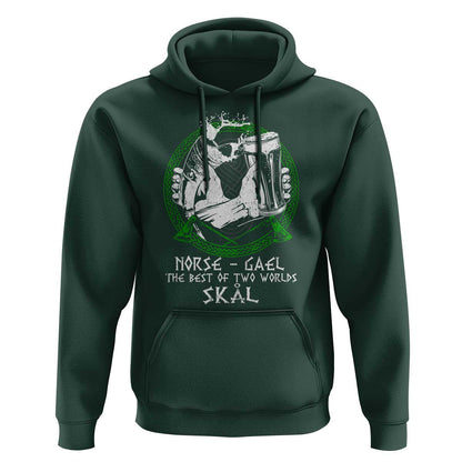 Funny Norse Gael The Best Of Two Worlds Skal Irish Viking Beer Viking Hoodie Cotton