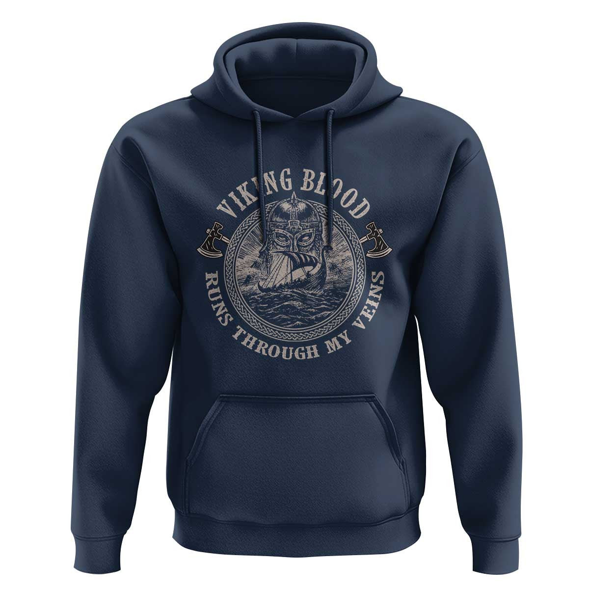 Viking Blood Runs Through My Veins Viking Hoodie Cotton
