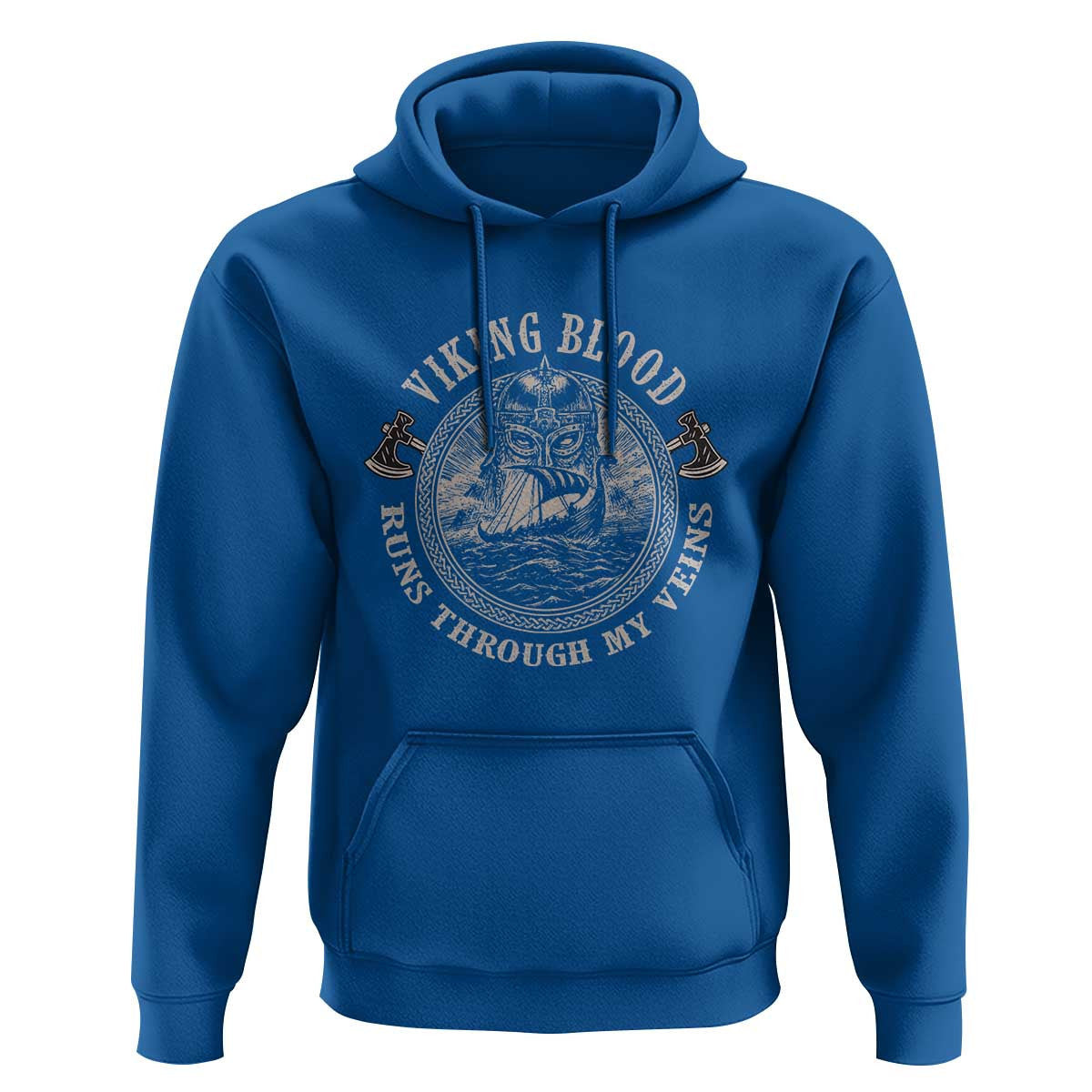 Viking Blood Runs Through My Veins Viking Hoodie Cotton