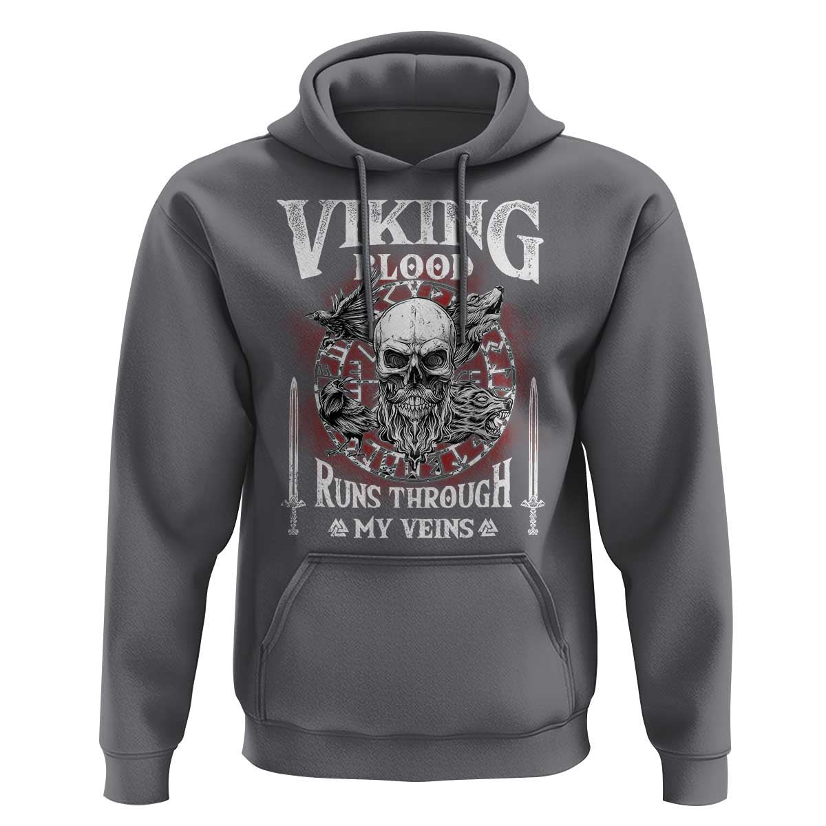 Viking Blood Runs Through My Veins Viking Hoodie Cotton