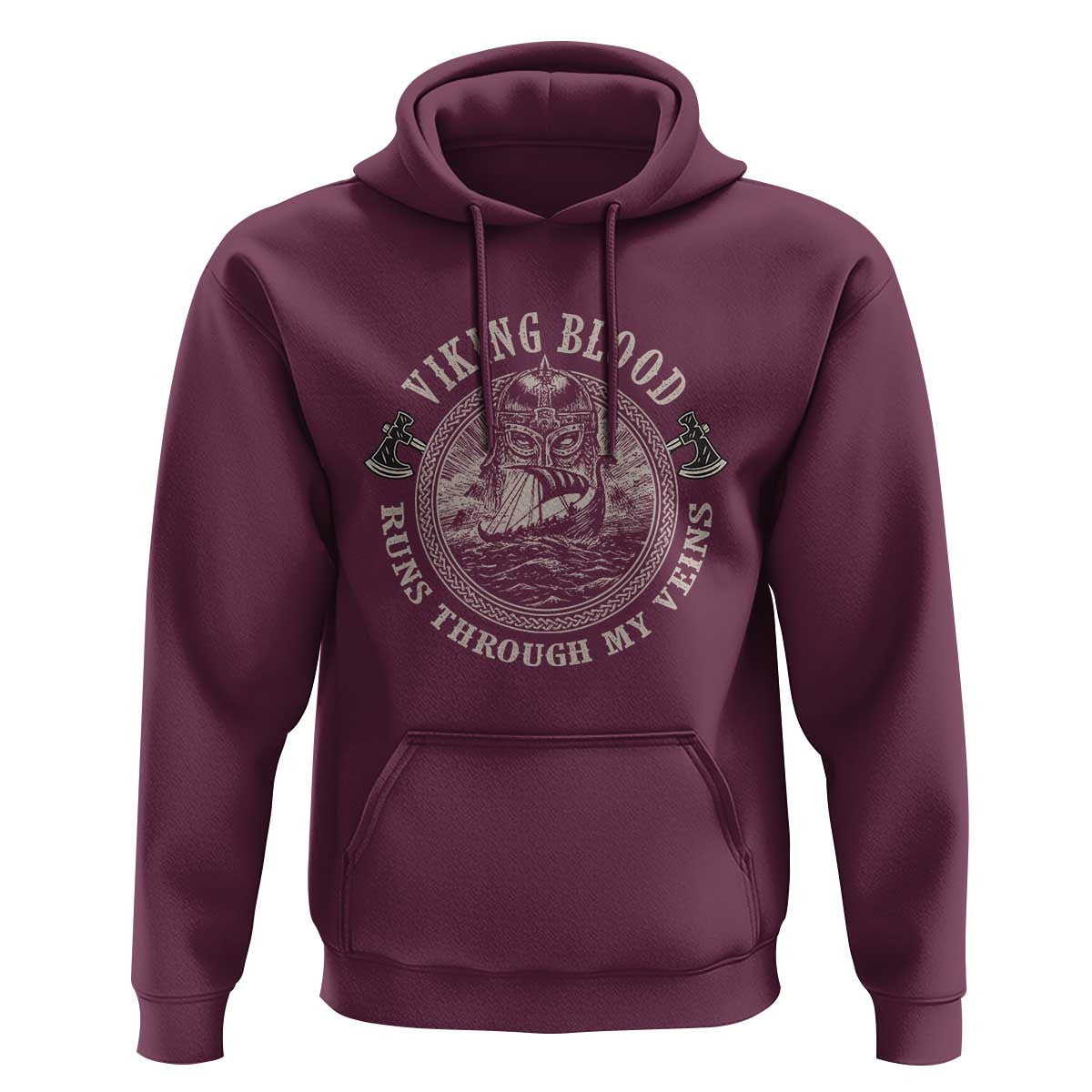 Viking Blood Runs Through My Veins Viking Hoodie Cotton