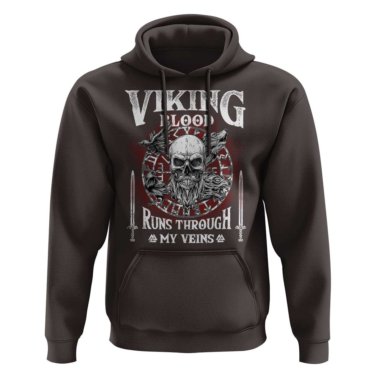 Viking Blood Runs Through My Veins Viking Hoodie Cotton