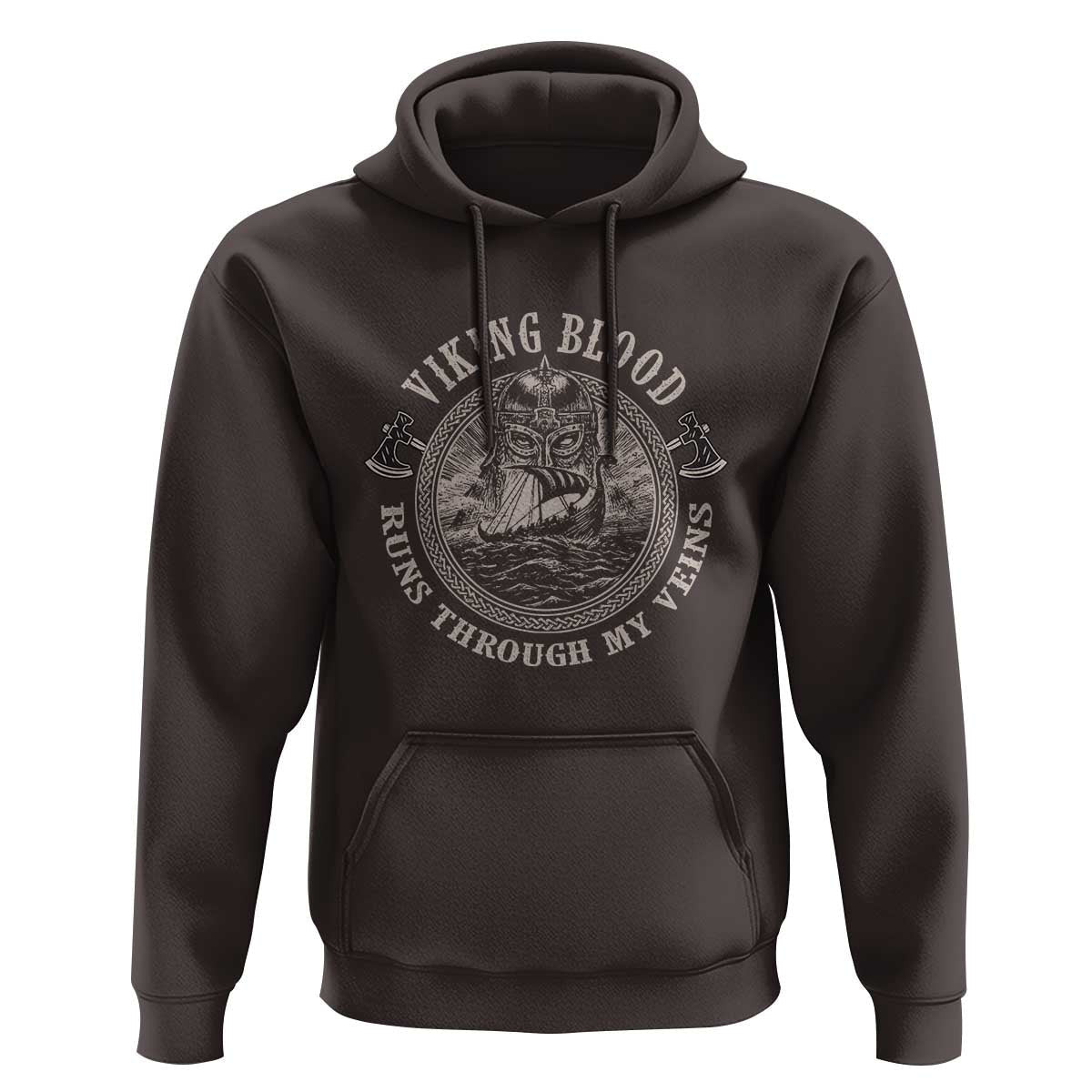 Viking Blood Runs Through My Veins Viking Hoodie Cotton
