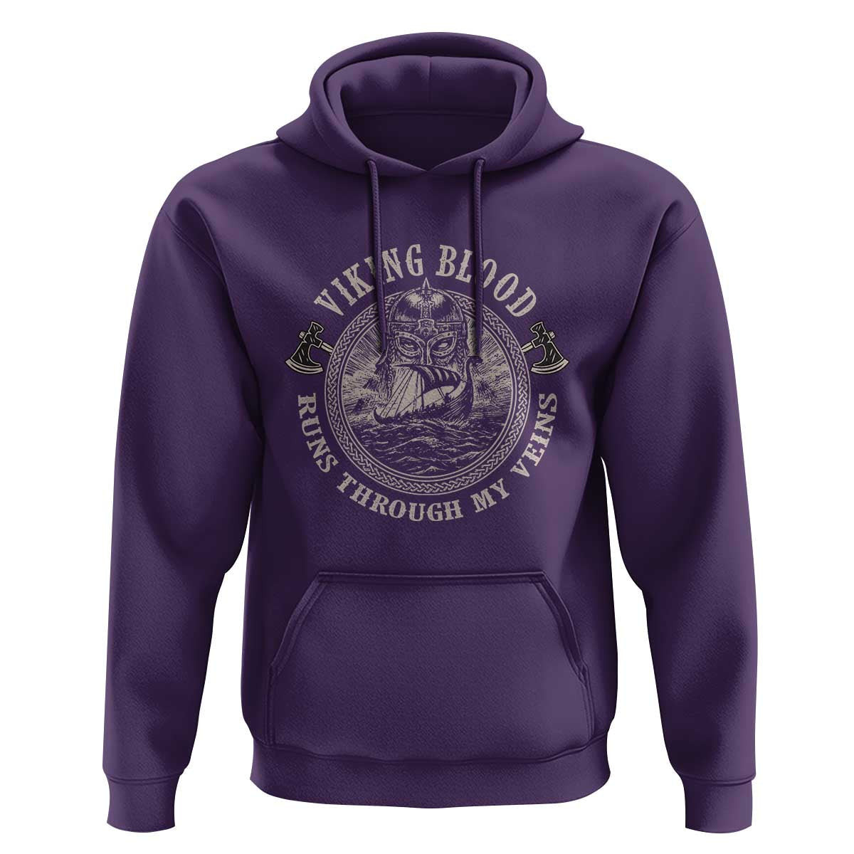 Viking Blood Runs Through My Veins Viking Hoodie Cotton