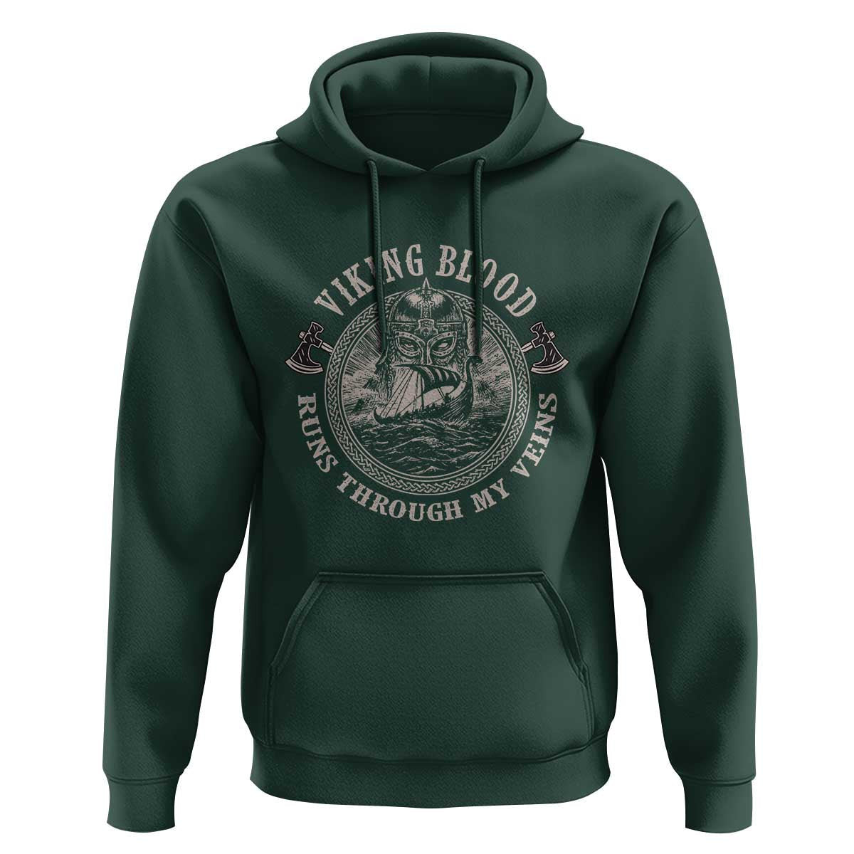 Viking Blood Runs Through My Veins Viking Hoodie Cotton