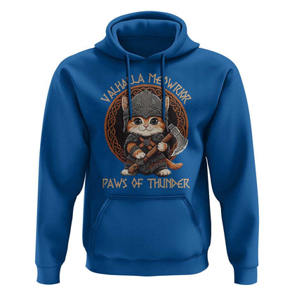 Viking Cat Norse Mythology Cat Warrior Viking Hoodie Cotton