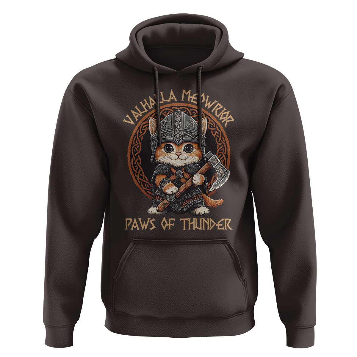 Viking Cat Norse Mythology Cat Warrior Viking Hoodie Cotton