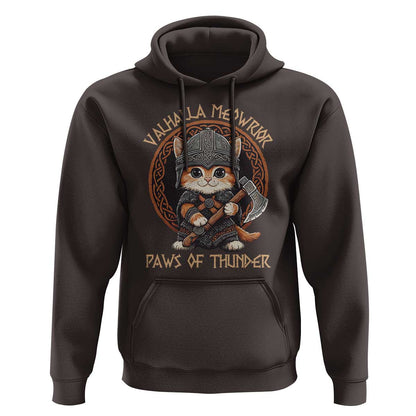 Viking Cat Norse Mythology Cat Warrior Viking Hoodie Cotton
