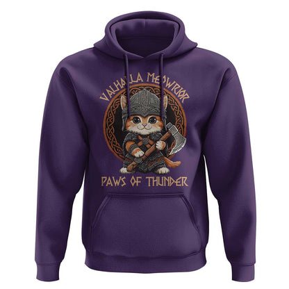 Viking Cat Norse Mythology Cat Warrior Viking Hoodie Cotton