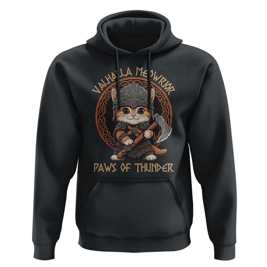 Viking Cat Norse Mythology Cat Warrior Viking Hoodie Cotton