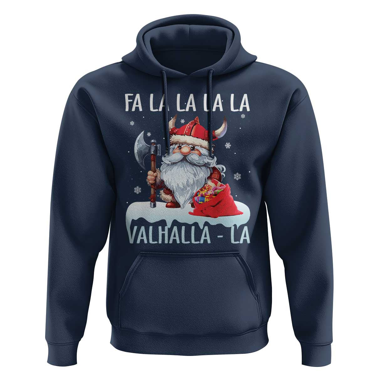 Viking Christmas Fa La La La Valhalla La Viking Santa Gnome Viking Hoodie Cotton