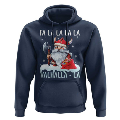 Viking Christmas Fa La La La Valhalla La Viking Santa Gnome Viking Hoodie Cotton