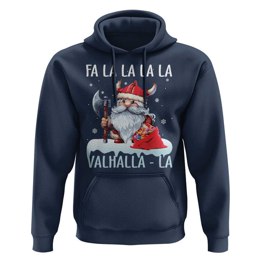 Viking Christmas Fa La La La Valhalla La Viking Santa Gnome Viking Hoodie Cotton