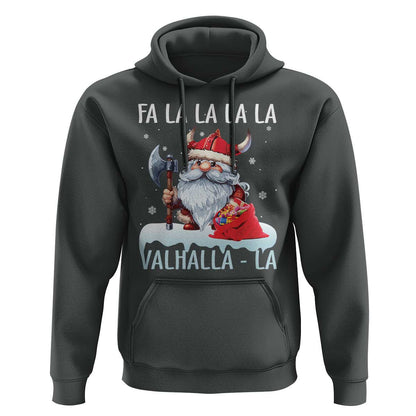 Viking Christmas Fa La La La Valhalla La Viking Santa Gnome Viking Hoodie Cotton
