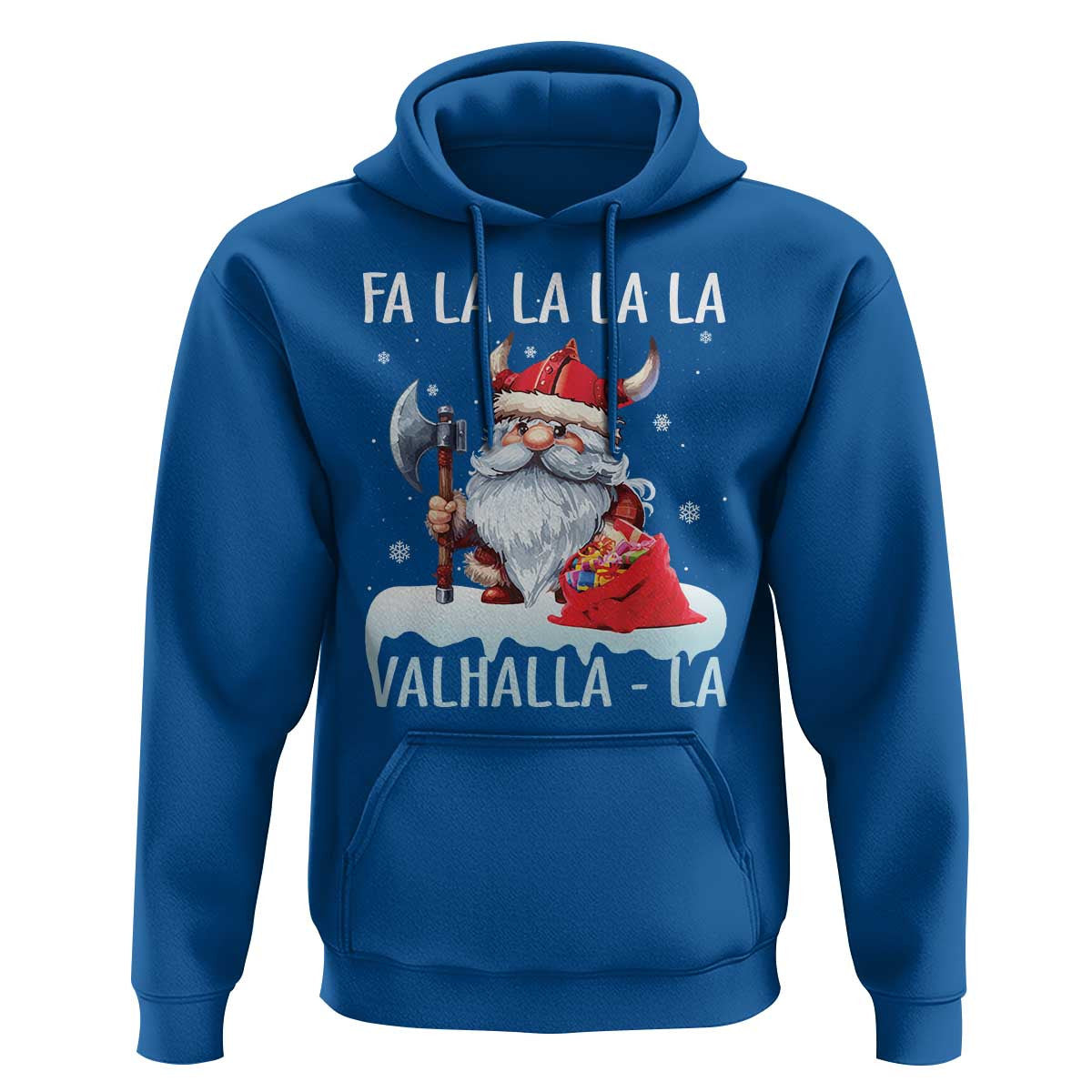 Viking Christmas Fa La La La Valhalla La Viking Santa Gnome Viking Hoodie Cotton
