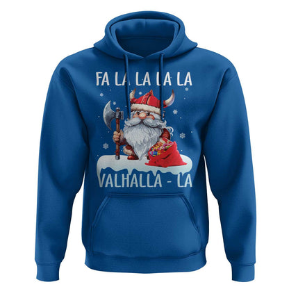 Viking Christmas Fa La La La Valhalla La Viking Santa Gnome Viking Hoodie Cotton