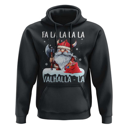 Viking Christmas Fa La La La Valhalla La Viking Santa Gnome Viking Hoodie Cotton