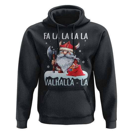 Viking Christmas Fa La La La Valhalla La Viking Santa Gnome Viking Hoodie Cotton