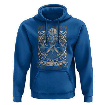 Viking Grandpa Like A Normal Grandpa But Way Mightier Viking Hoodie Cotton