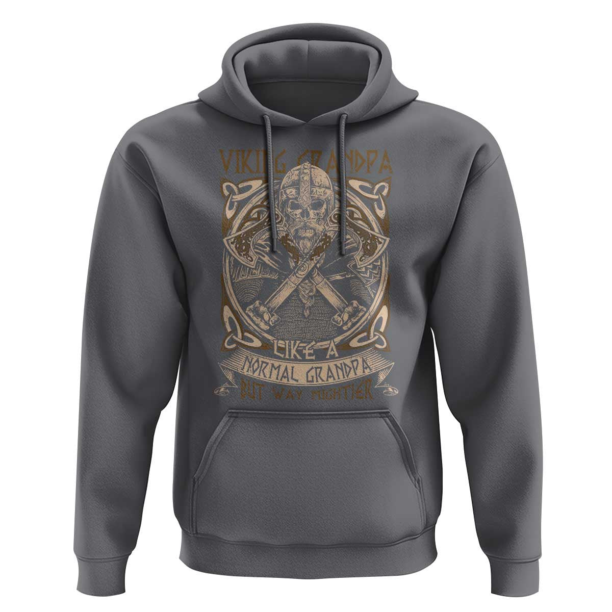 Viking Grandpa Like A Normal Grandpa But Way Mightier Viking Hoodie Cotton