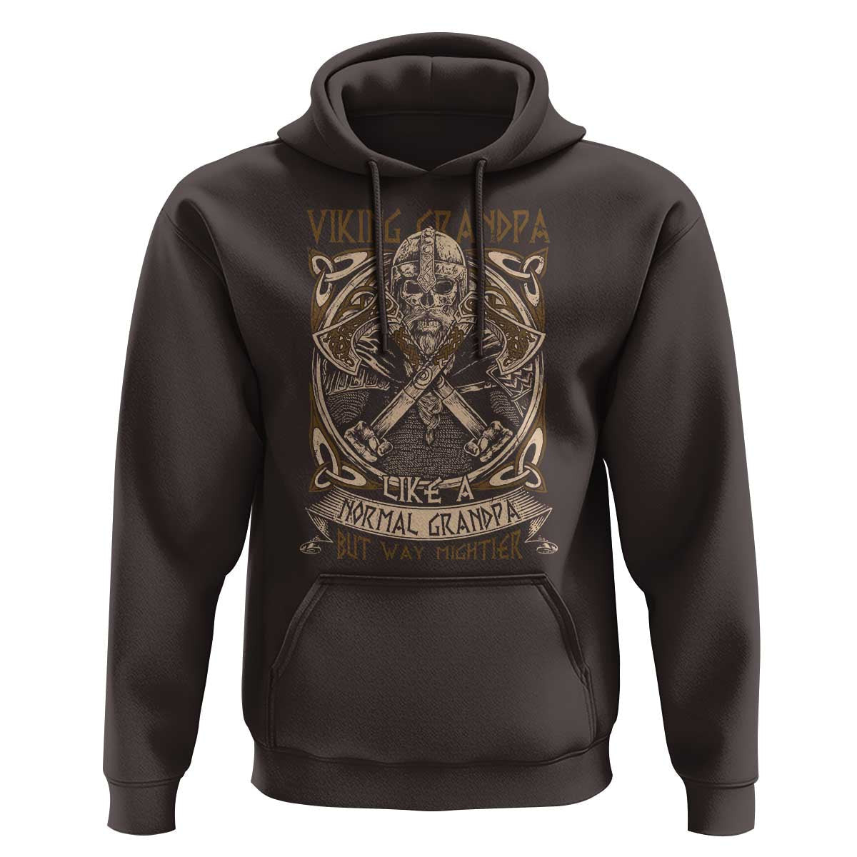 Viking Grandpa Like A Normal Grandpa But Way Mightier Viking Hoodie Cotton