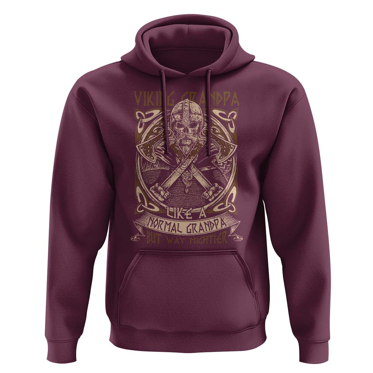 Viking Grandpa Like A Normal Grandpa But Way Mightier Viking Hoodie Cotton