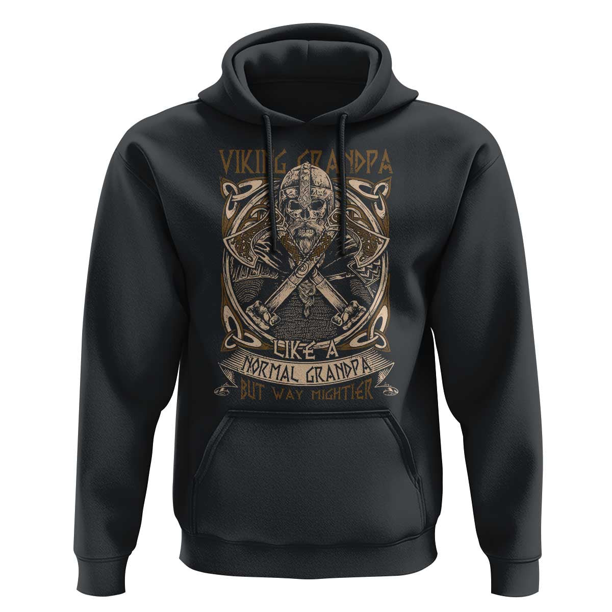 Viking Grandpa Like A Normal Grandpa But Way Mightier Viking Hoodie Cotton