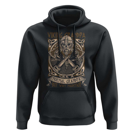 Viking Grandpa Like A Normal Grandpa But Way Mightier Viking Hoodie Cotton