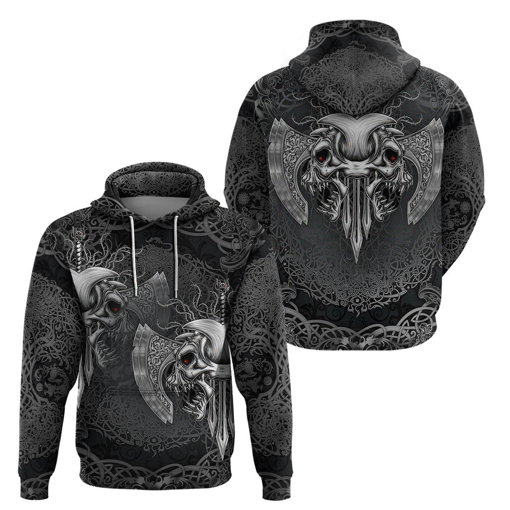 Until Valhalla Viking Skull Viking Hoodie