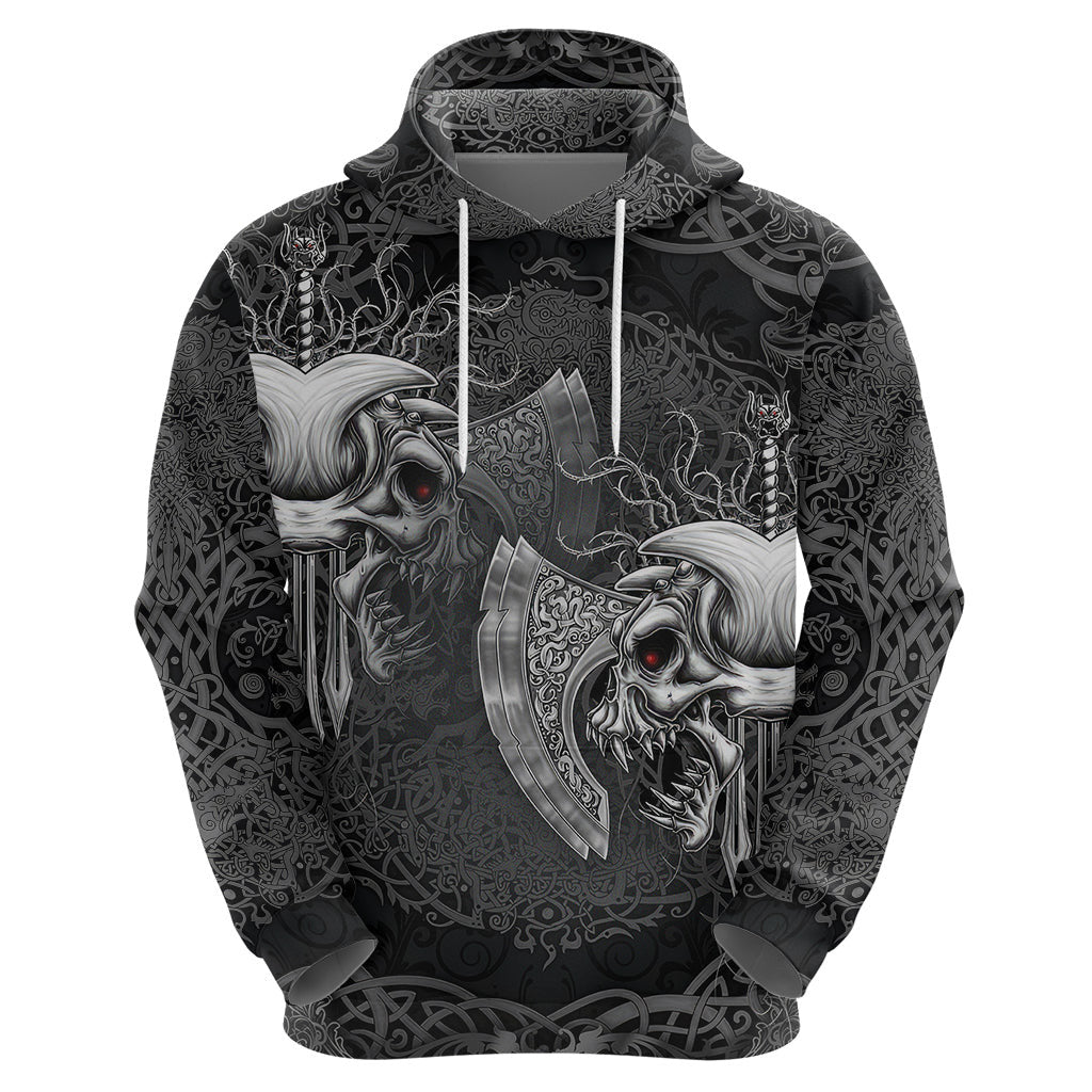 Until Valhalla Viking Skull Viking Hoodie