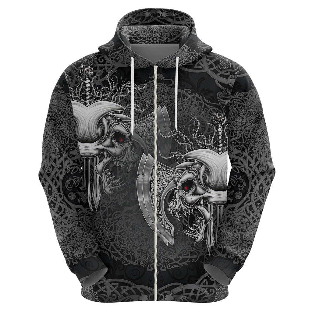 Until Valhalla Viking Skull Viking Hoodie