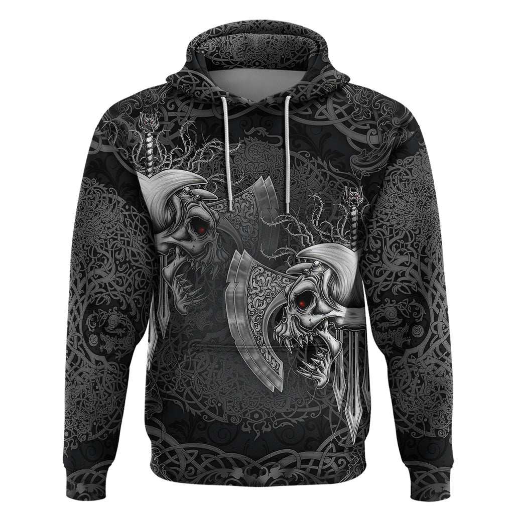 Until Valhalla Viking Skull Viking Hoodie