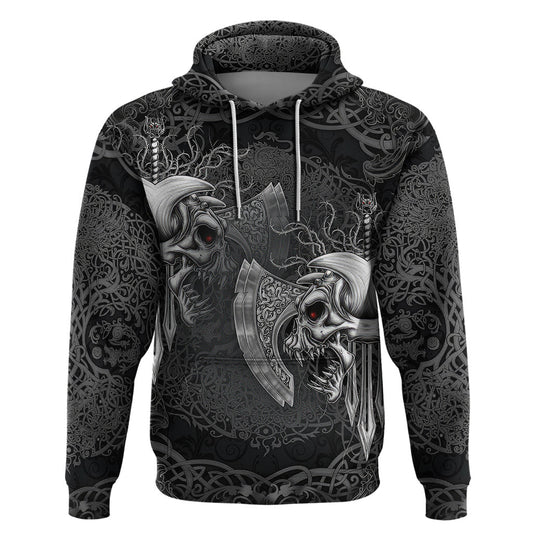 Until Valhalla Viking Skull Viking Hoodie