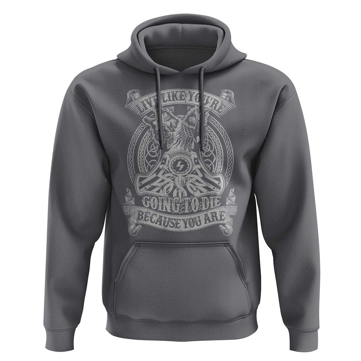 Live Like You're Going To Die Because You Are Viking Hoodie Cotton