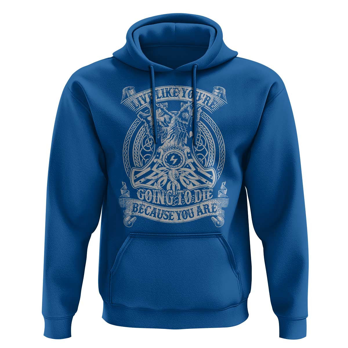 Live Like You're Going To Die Because You Are Viking Hoodie Cotton