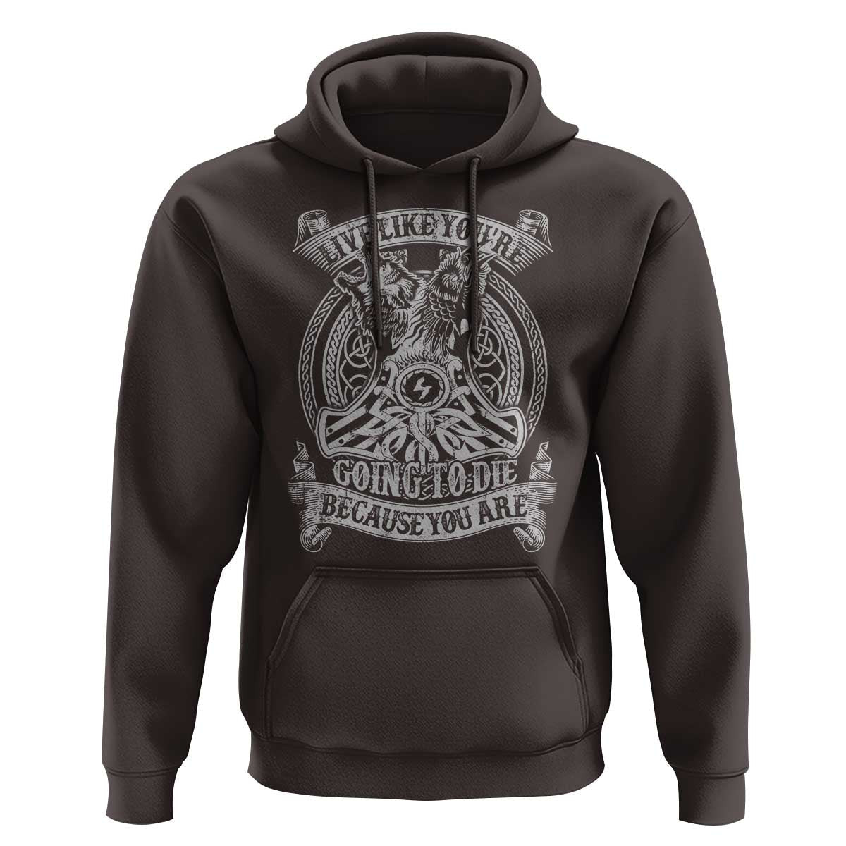 Live Like You're Going To Die Because You Are Viking Hoodie Cotton