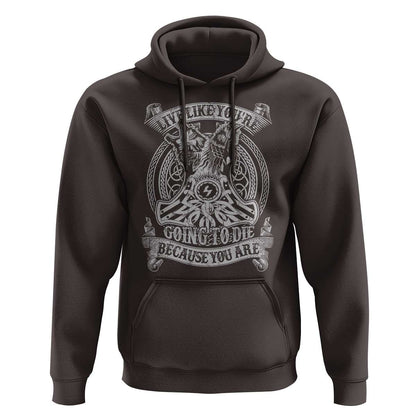 Live Like You're Going To Die Because You Are Viking Hoodie Cotton
