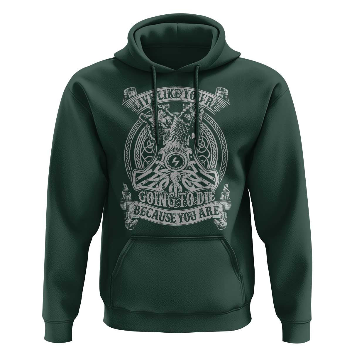 Live Like You're Going To Die Because You Are Viking Hoodie Cotton